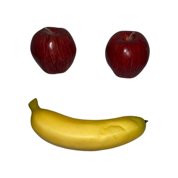 Lot 8 Plastic Fruit Home Decor Staging Banana Apple Lemon Orange Pomegranate - Picture 2 of 7